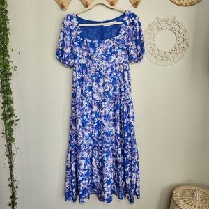 ASTR Blue Floral Maxi Dress